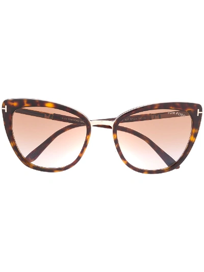 Tom Ford Simona Sunglasses In 棕色