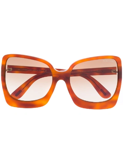 Tom Ford Emanuella Sunglasses In 棕色