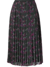 KENZO PASSION FLOWER PLEATED SKIRT