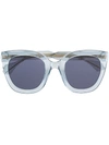 Gucci Oversized Frame Sunglasses In 蓝色