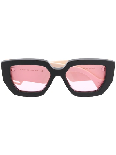 Gucci Two Two Oversized Sunglasses In Black