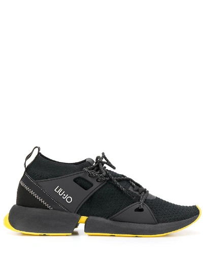 Liu •jo Slip-on Logo Sneakers In Black