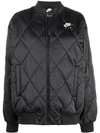 NIKE Air quilted bomber jacket