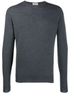John Smedley Classic Crew-neck Sweater In Grey