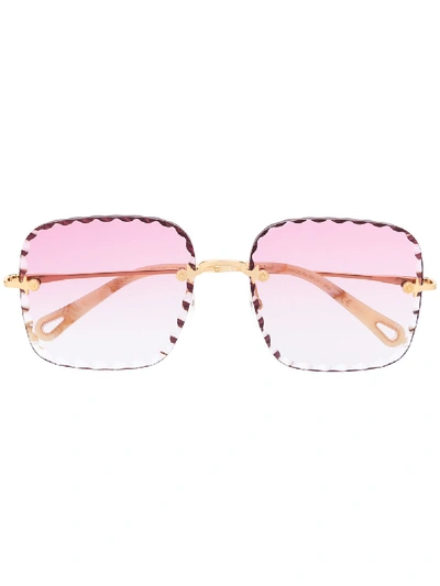 Chloé Oversized Sunglasses In Pink