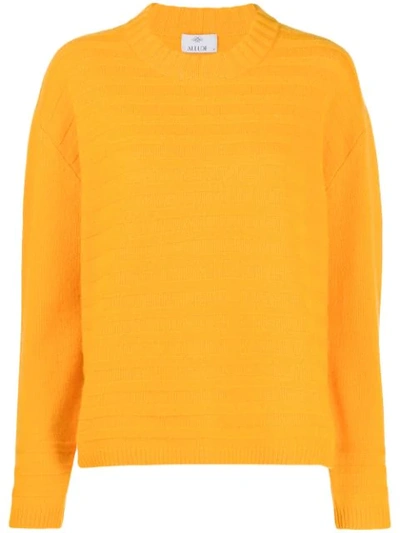 Allude Gerippter Pullover In Yellow