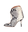 PARIS TEXAS Python Print Rounded Ankle Boot in Natural