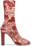 NEOUS + TIMBA SMITS LAEILA PRINTED STRETCH-JERSEY SOCK BOOTS