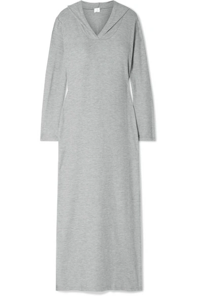 Pour Les Femmes Hooded Terry Nightdress In Gray