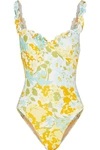 FAITHFULL THE BRAND HILDA RUFFLED FLORAL-PRINT UNDERWIRED SWIMSUIT