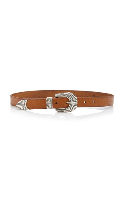 Anderson's Western Full Grain Leather Belt In Brown