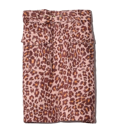 Zimmermann Resistance Safari Mini Skirt In Cameo Leopard In Leopard Print