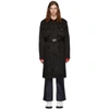 PRADA Black Nylon Gabardine Coat