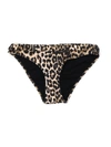 Ganni Recycled Printed Swimslip In Leopard