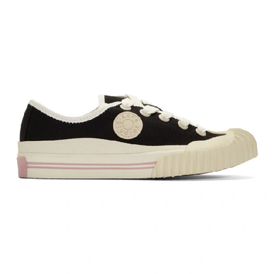 Acne Studios Black Blå Konst Logo Patch Trainers In Logo-patch Canvas Trainers