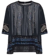 ISABEL MARANT CERZA EMBROIDERED SILK BLOUSE,P00399473