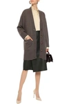 AUTUMN CASHMERE AUTUMN CASHMERE WOMAN OVERSIZED KNITTED CARDIGAN TAUPE,3074457345620776910