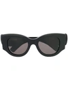 Balenciaga Cat Eye Frame Sunglasses In Black