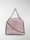 Stella Mccartney Mini Falabella Metallic Tote In Pink