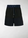 Sacai Contrast Drawstring Shorts In 黑色
