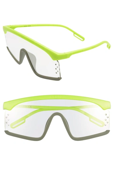 Kenzo 140mm Shield Sunglasses In Yellow Grey/ Smoke Mirror