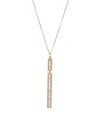 Nina Gilin 18k Rose Gold & Diamond Double-bar Pendant Necklace