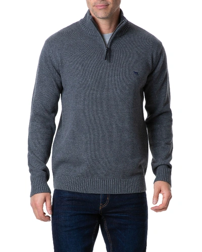 Rodd & Gunn Rodd And Gunn Merrick Bay Quarter-zip Sweater In Granite