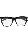 Balenciaga Tip Oversized Cat-eye Acetate Optical Glasses In Black