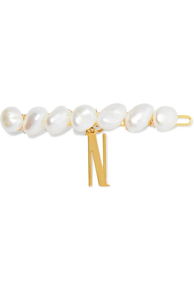 Lelet Ny Gold-plated Freshwater Pearl Hair Clip