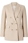 MAX MARA DOUBLE-BREASTED CAMEL HAIR AND CASHMERE-BLEND BLAZER