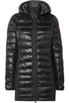 CANADA GOOSE HYBRIDGE HOODED STRETCH-JERSEY AND QUILTED SHELL DOWN COAT