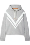TORY SPORT STRIPED FRENCH COTTON-TERRY HOODIE