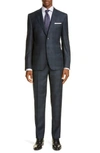 CANALI SIENNA CLASSIC FIT SHADOW PLAID WOOL SUIT,BF00285801L1329037Z1