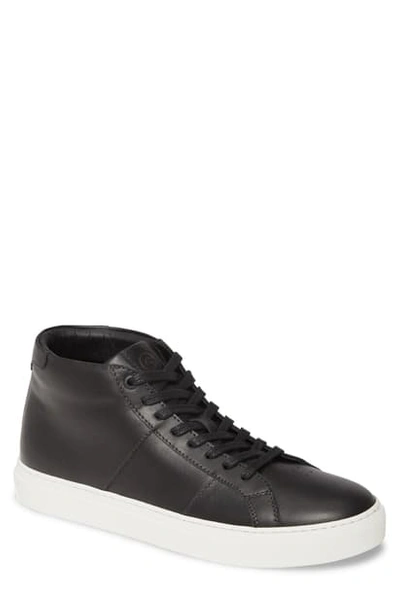 Greats Royale High Top Sneaker In Black Leather/ White