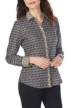 FOXCROFT AVA CHAIN JACQUARD SHIRT,187996