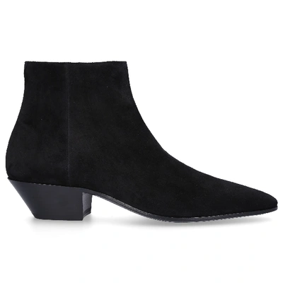 Saint Laurent Ankle Boots Jonas 45 Suede In Black
