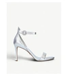 MICHAEL MICHAEL KORS VIOLA CRYSTAL-EMBELLISHED LEATHER SANDALS