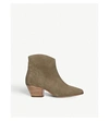Isabel Marant Dacken Taupe Suede Leather Ankle Boots In Other