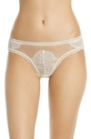 THISTLE & SPIRE THISTLE AND SPIRE EYELASH LACE MIRAGE THONG,261603