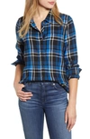 LUCKY BRAND CLASSIC ONE-POCKET PLAID SHIRT,7W45318