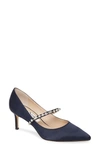 Nina Stella Embellished Pump In Navy Satin