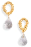Alighieri The Initial Spark Crystal Drop Earrings In Gold Plated