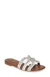 Sam Edelman Women's Bay Embellished Slide Sandals In White