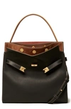 Tory Burch Lee Radziwill Leather Double Bag In Black