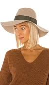 Brixton Piper Hat In Beige. In Vanilla & Sage