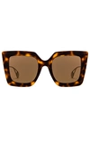 GUCCI GUCCI FS EVOLUTION SUNGLASSES IN BROWN.,GUCR-WA43