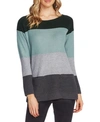 VINCE CAMUTO COLORBLOCKED WAFFLED SWEATER