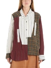 LOEWE LOEWE ASYMMETRIC CRINKLE CHECKERED PATCHWORK SHIRT