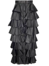 SAINT LAURENT SAINT LAURENT TIERED RUFFLE SKIRT