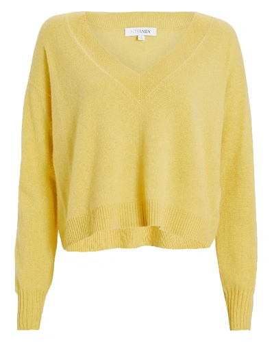 Intermix Elroy V-neck Cashmere Sweater In Yellow